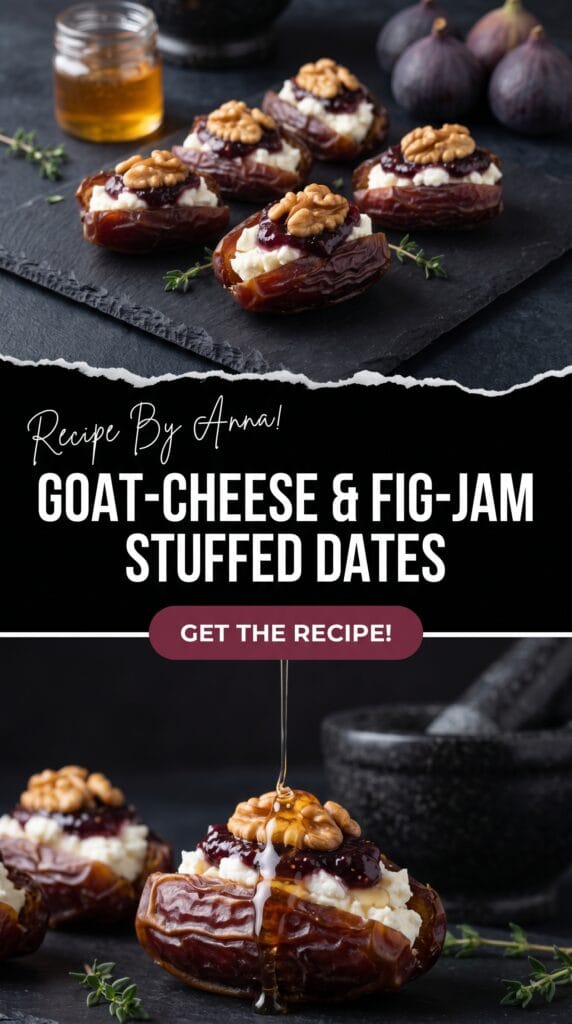 GOAT-CHEESE & FIG-JAM STUFFED DATES GOAT-CHEESE & FIG-JAM STUFFED DATES