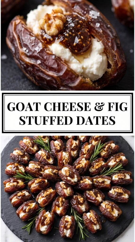 GOAT-CHEESE & FIG-JAM STUFFED DATES GOAT-CHEESE & FIG-JAM STUFFED DATES