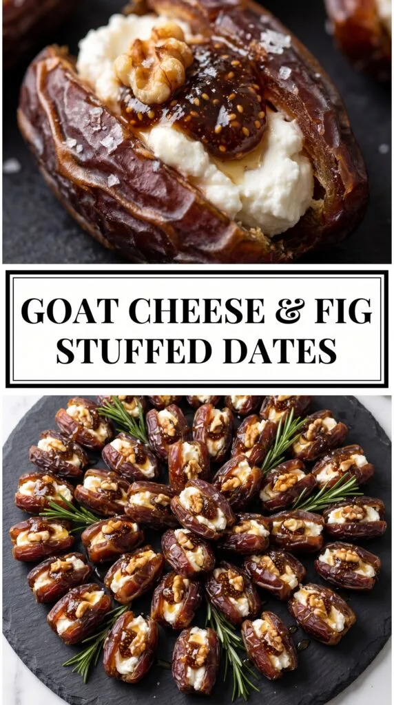 GOAT-CHEESE & FIG-JAM STUFFED DATES