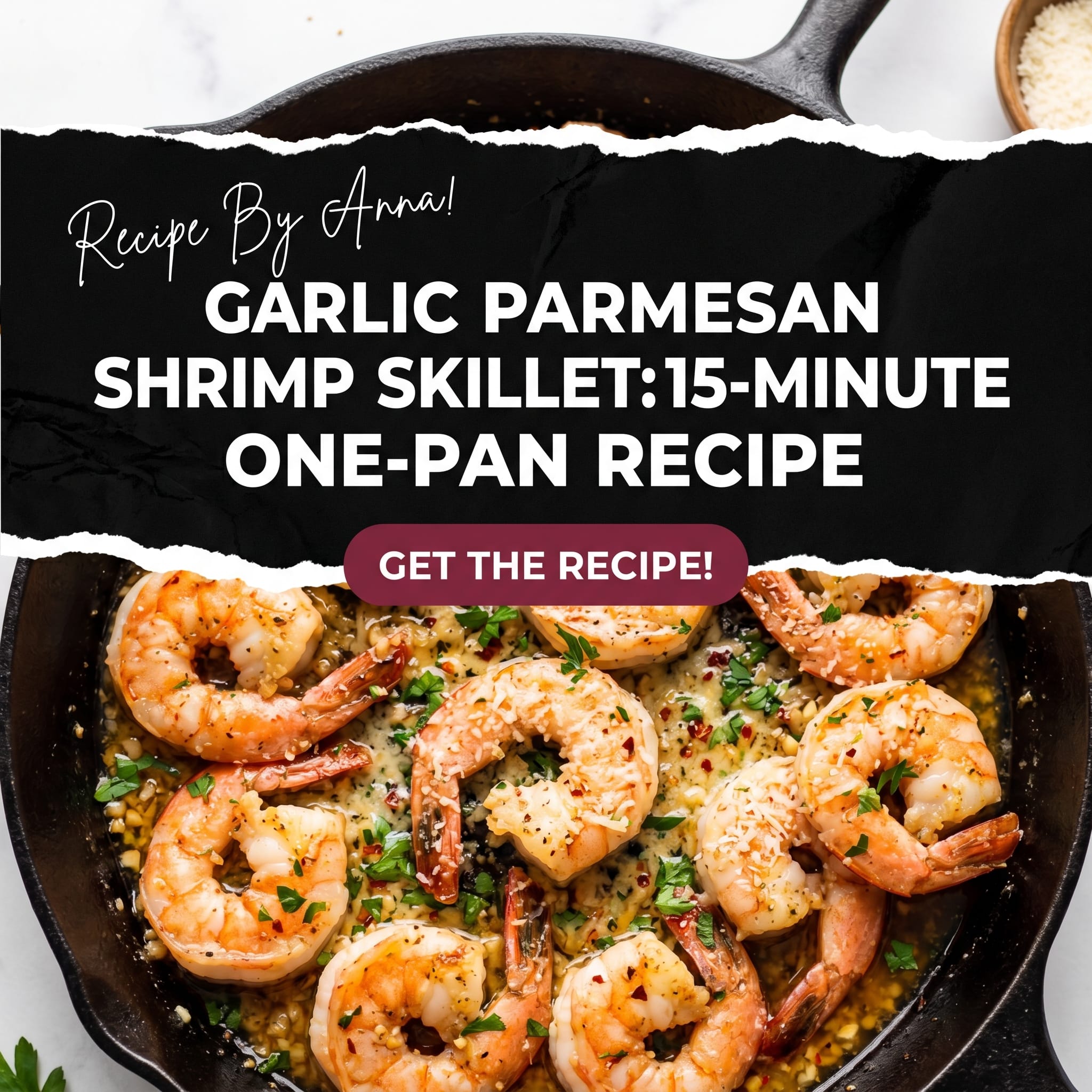 Garlic Parmesan Shrimp Skillet