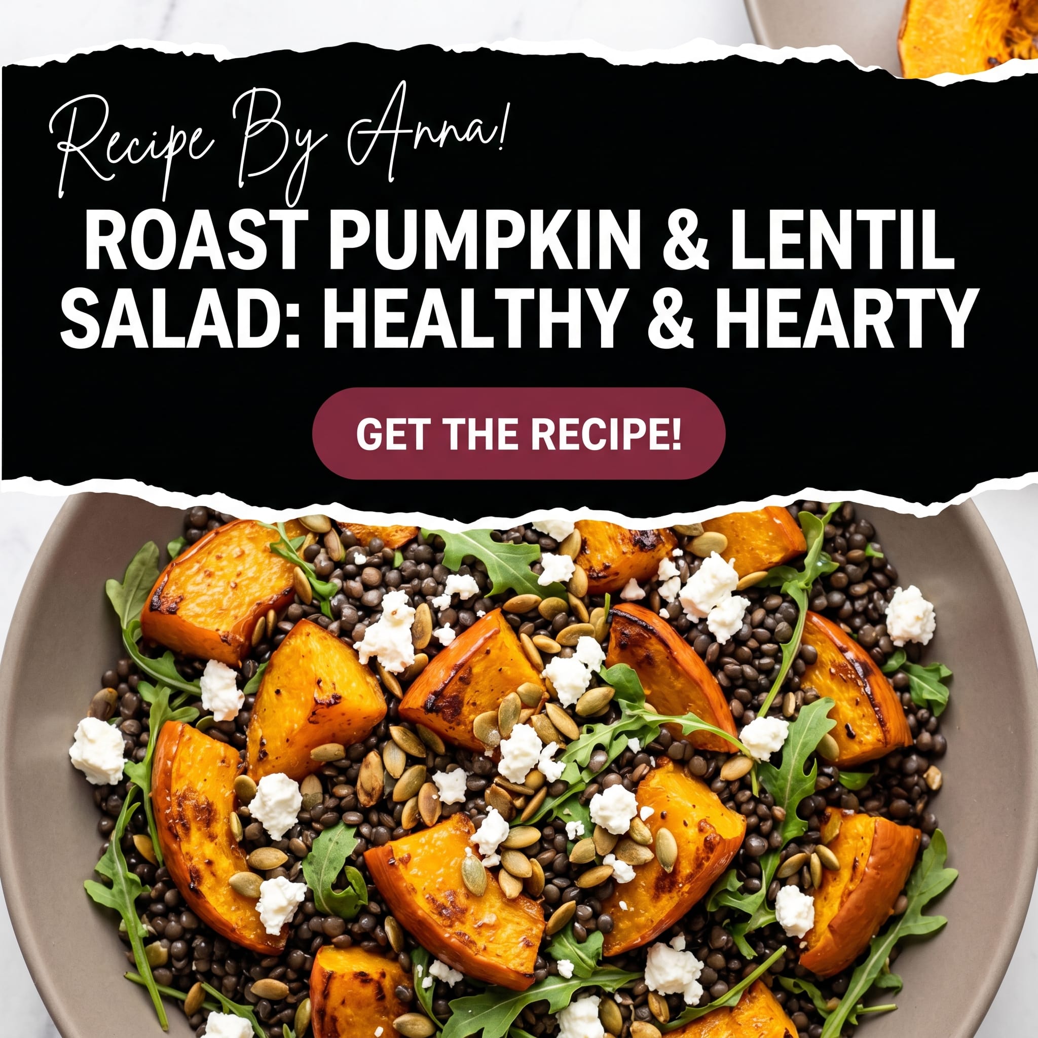 Roast Pumpkin and Lentil Salad
