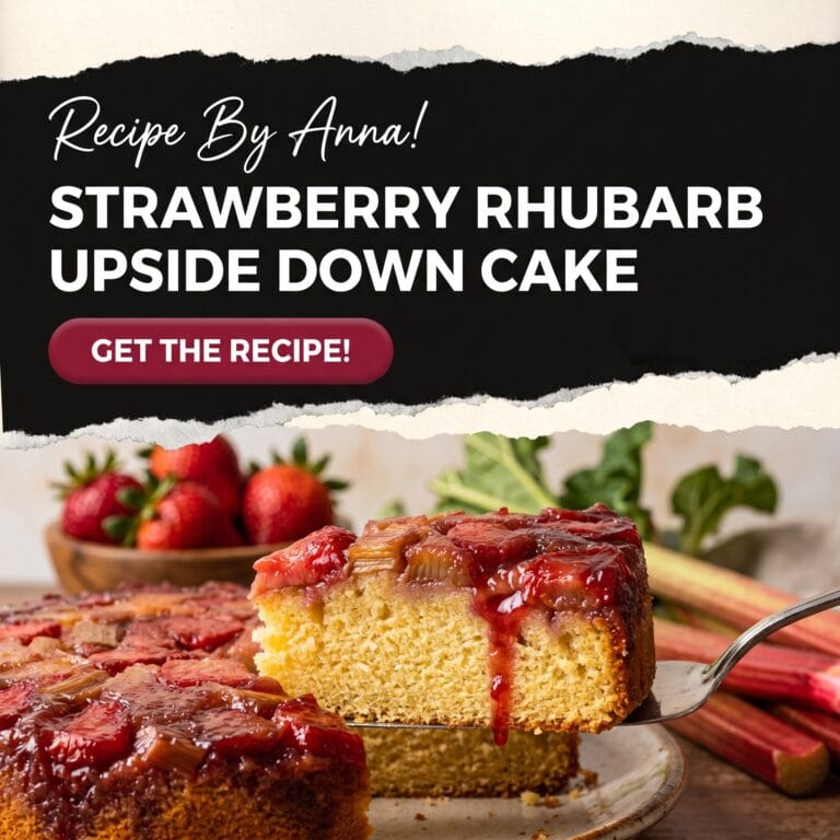 Strawberry Rhubarb Upside Down Cake