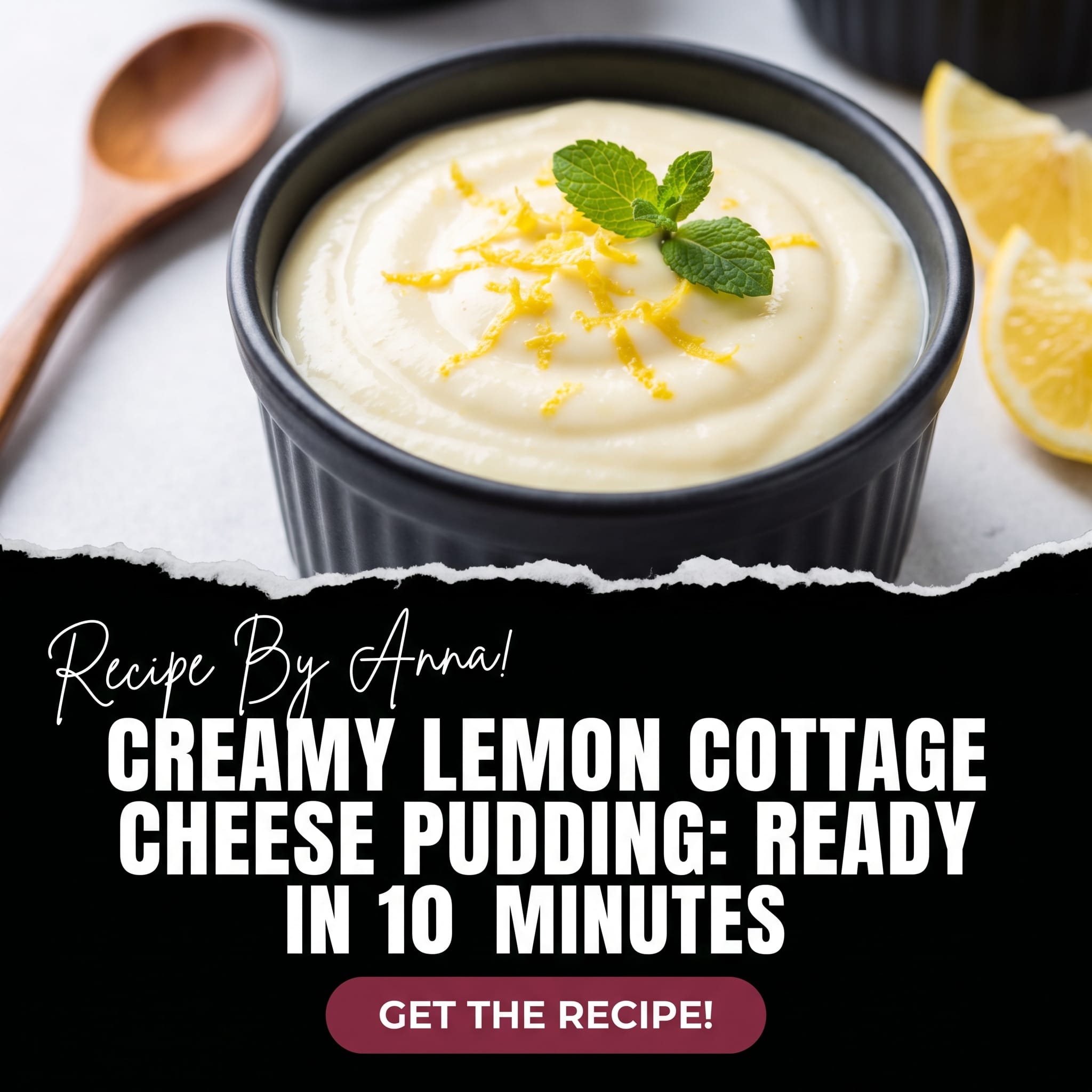 Lemon Cottage Cheese Pudding