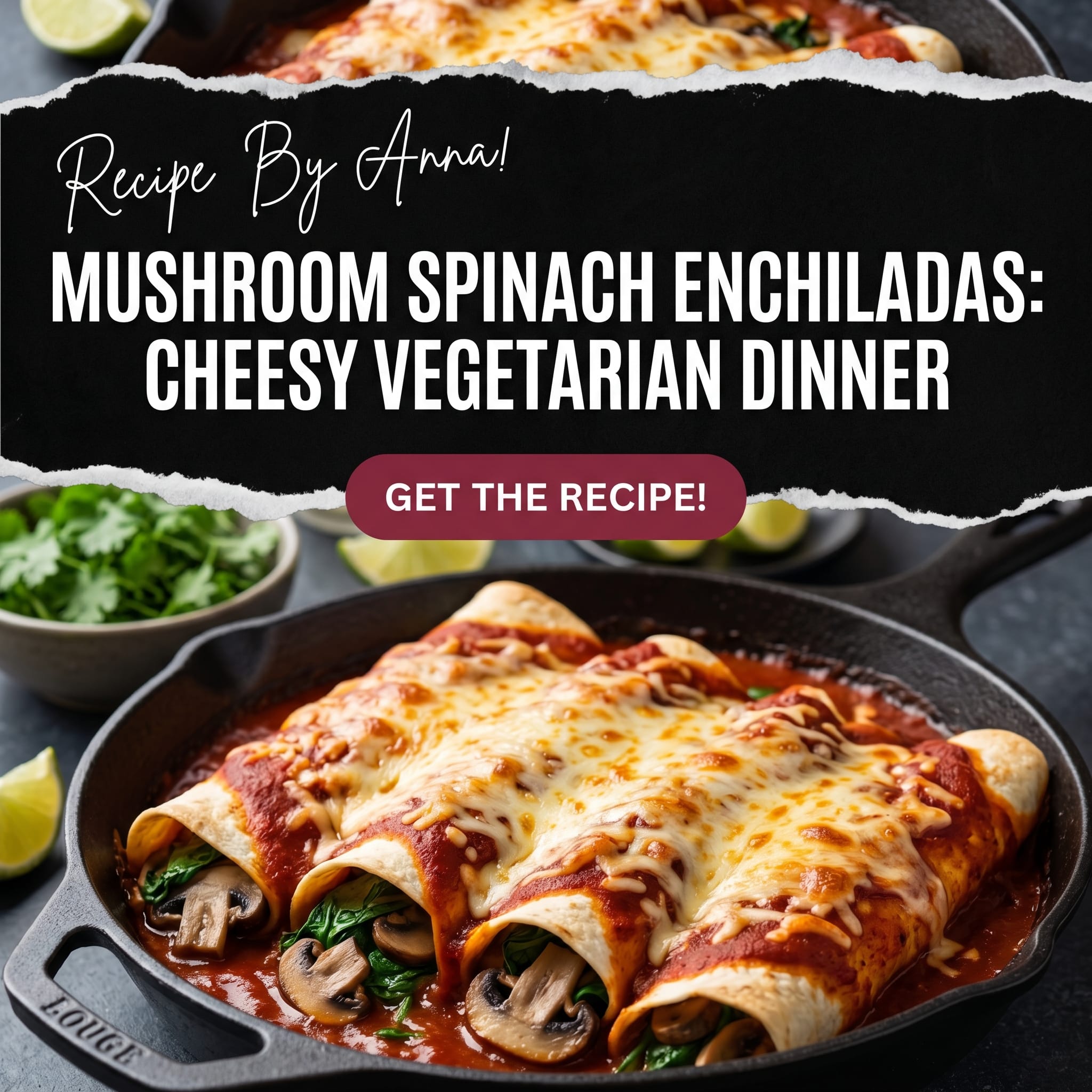 Mushroom Spinach Enchiladas