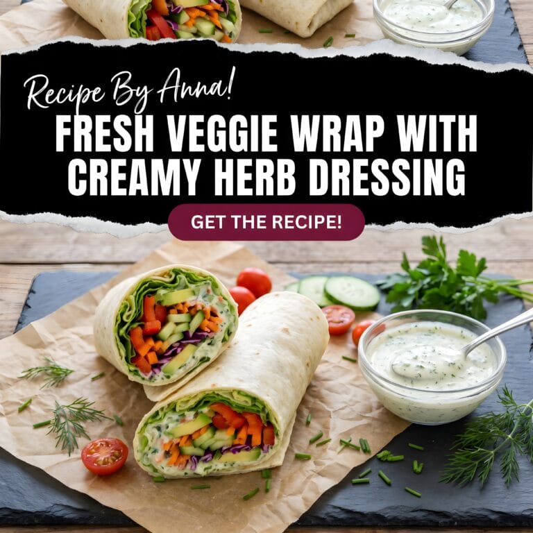 Fresh Veggie Wrap with Creamy Herb Dressing