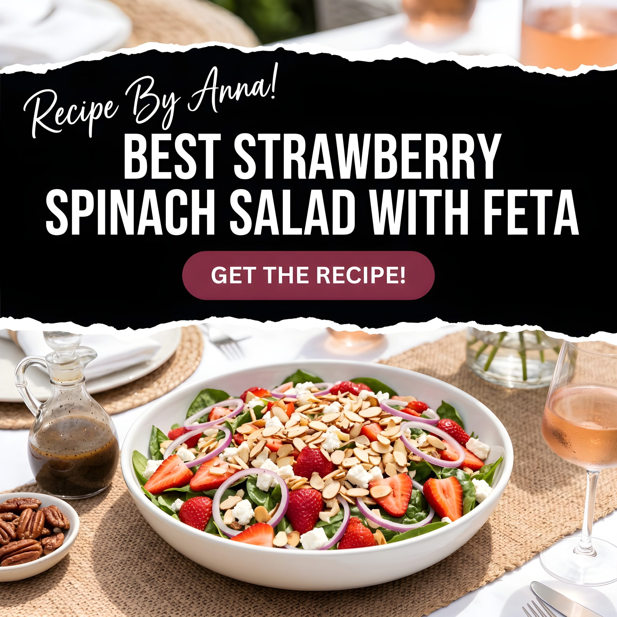 Best Strawberry Spinach Salad with Feta