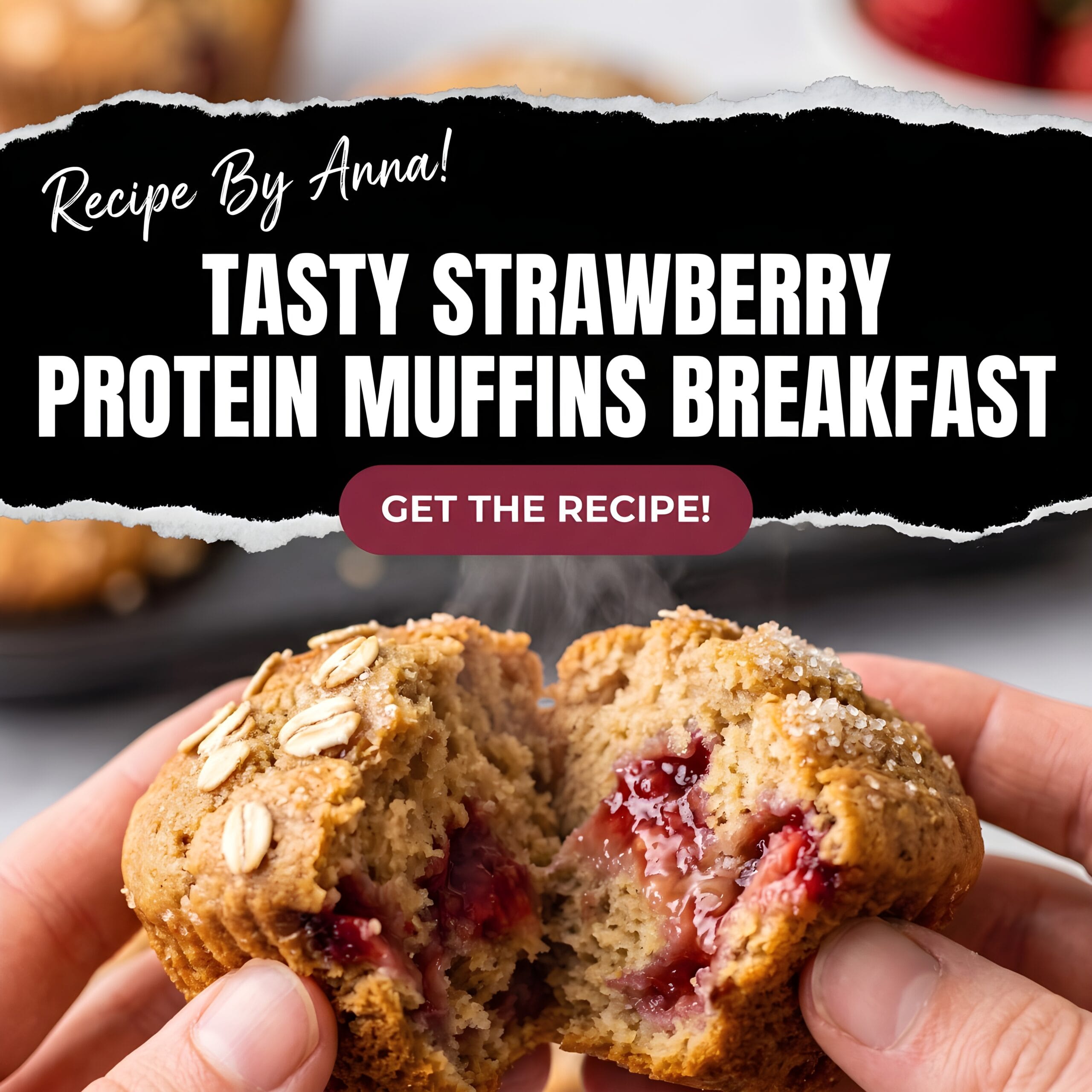 Strawberry Protein Muffins Breakfast
