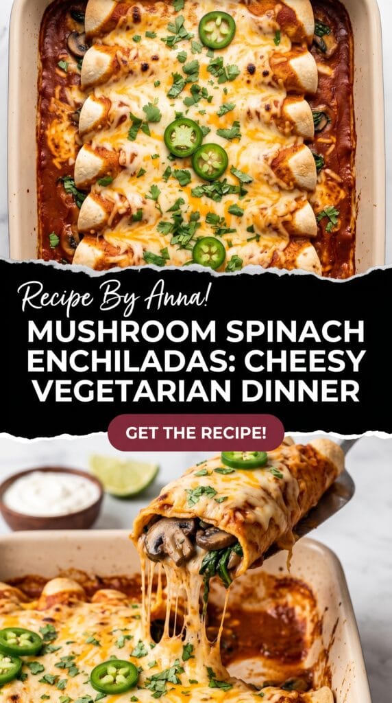 Mushroom Spinach Enchiladas