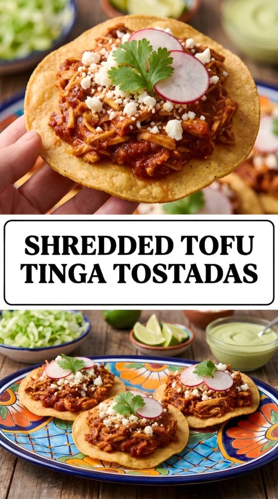 Shredded Tofu Shredded Tofu Tinga Tostadas