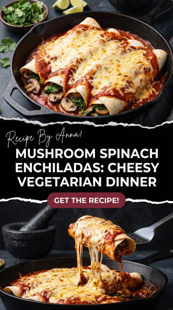 Mushroom Spinach Enchiladas