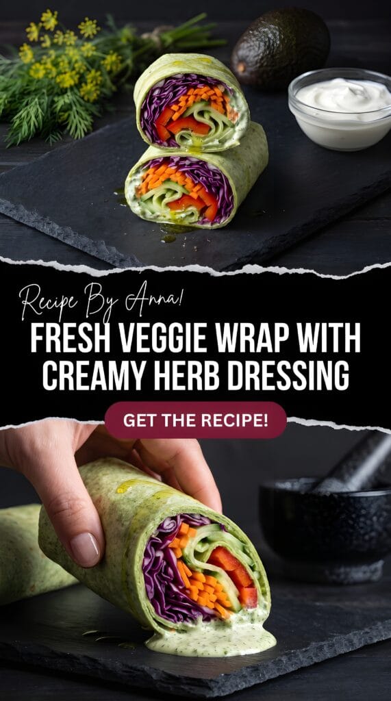 Fresh Veggie Wrap with Creamy Herb Dressing Fresh Veggie Wrap with Creamy Herb Dressing