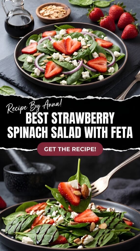 Best Strawberry Spinach Salad with Feta