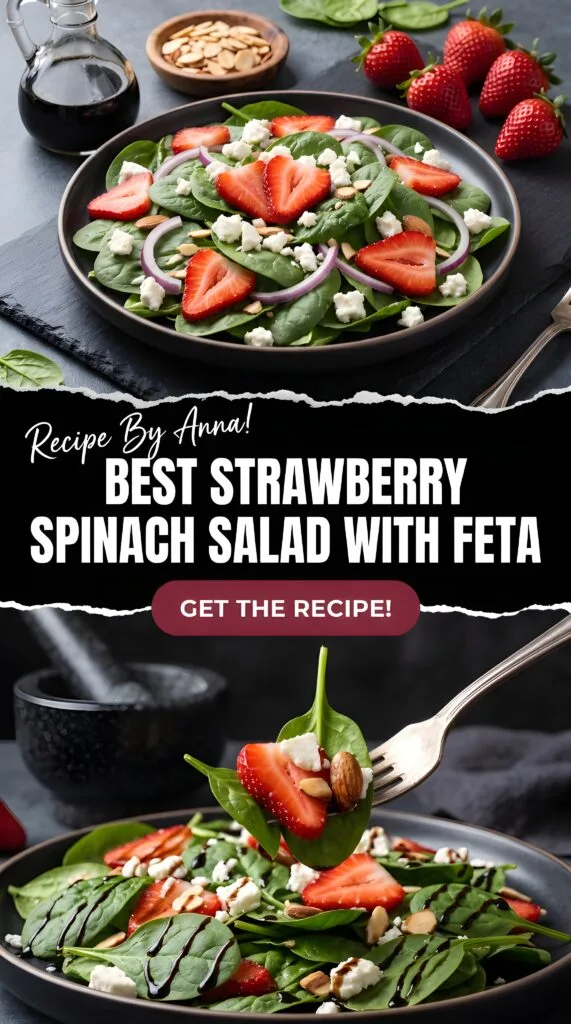 Best Strawberry Spinach Salad with Feta
