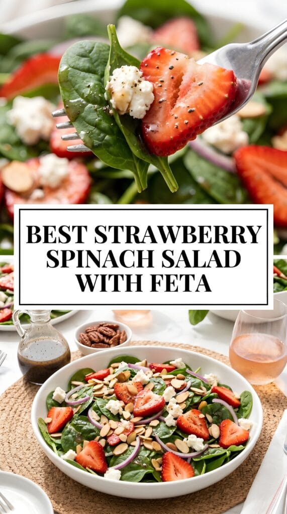 Best Strawberry Spinach Salad with Feta