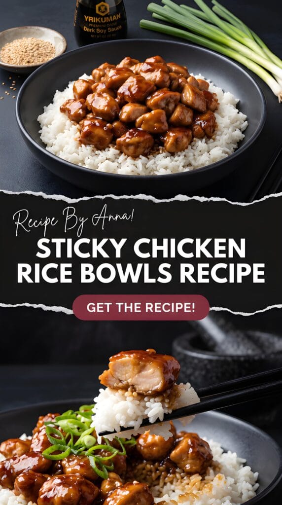 Sticky Chicken Rice Bowls Recipe