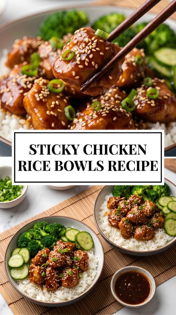 Sticky Chicken Rice Bowls Recipe