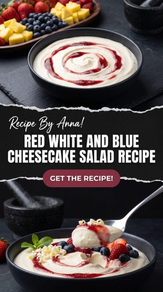 Red White and Blue Cheesecake Salad