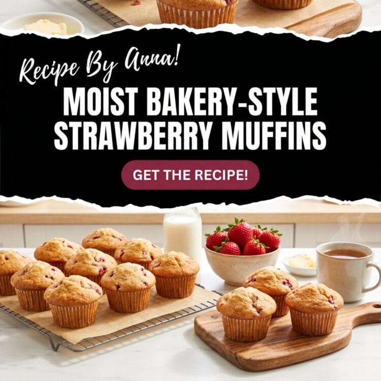 Moist Bakery-Style Strawberry Muffins | KitchenAG