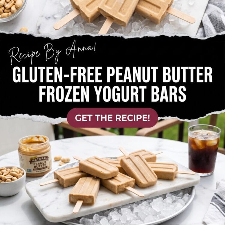 Gluten-Free Peanut Butter Frozen Yogurt Bars