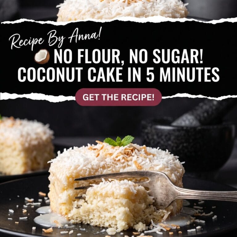 🥥 No flour, no sugar! Coconut cake in 5 minutes