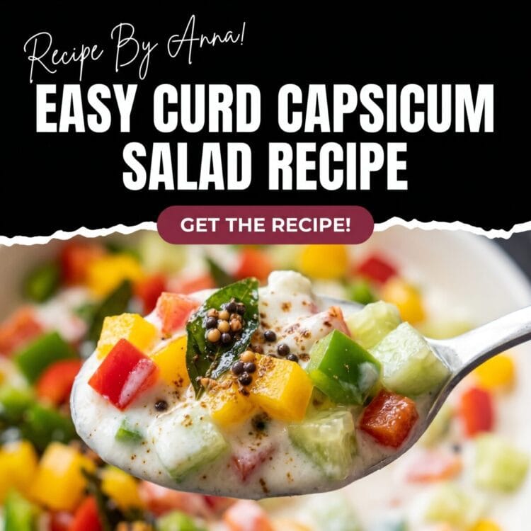 Easy Curd Capsicum Salad Recipe