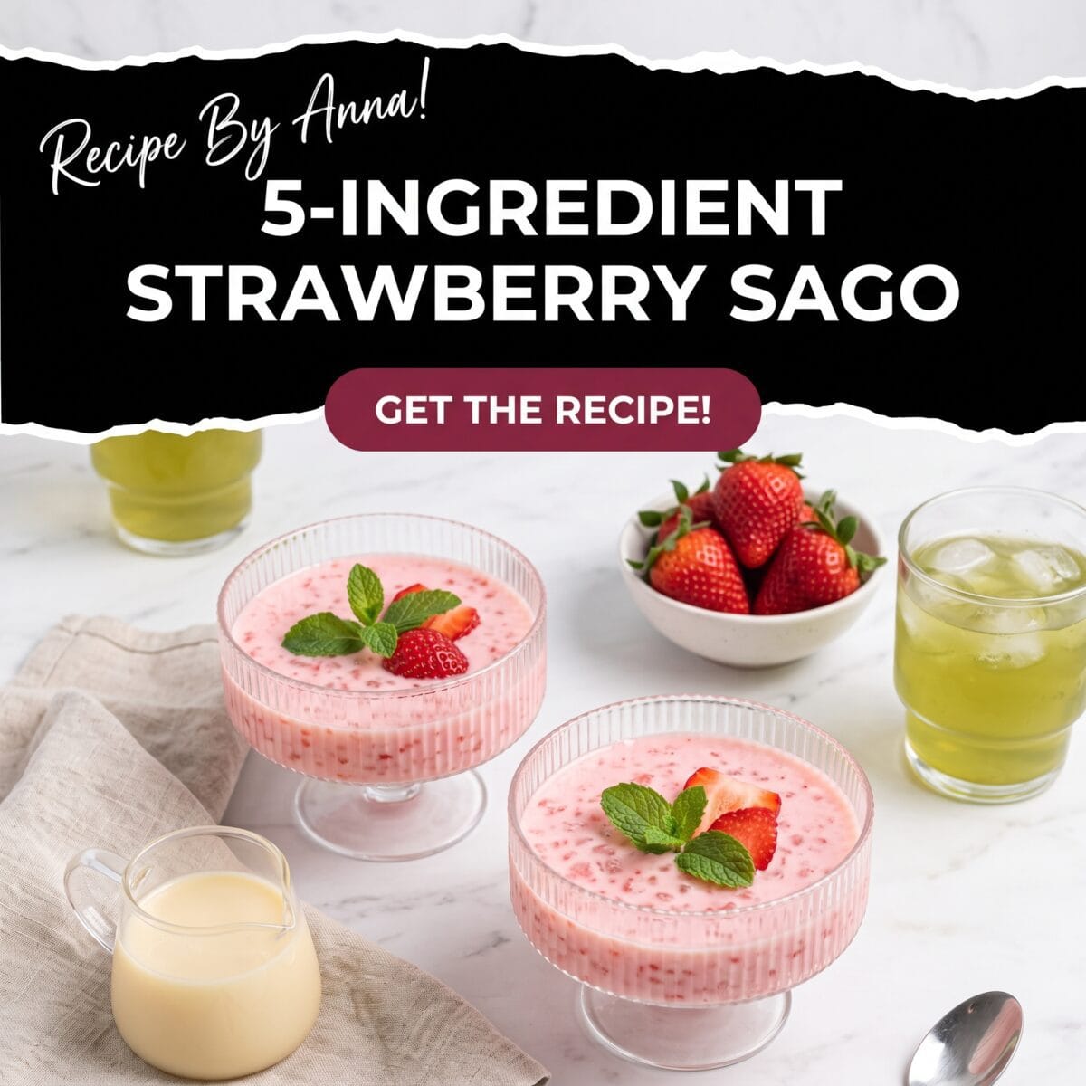 5-Ingredient Strawberry Sago