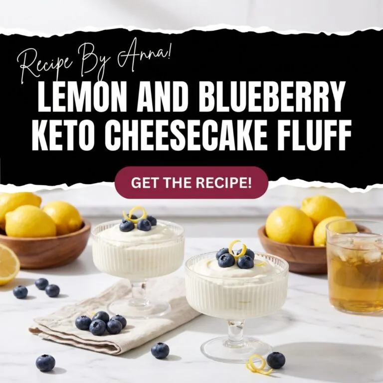 Lemon and Blueberry Keto Cheesecake Fluff