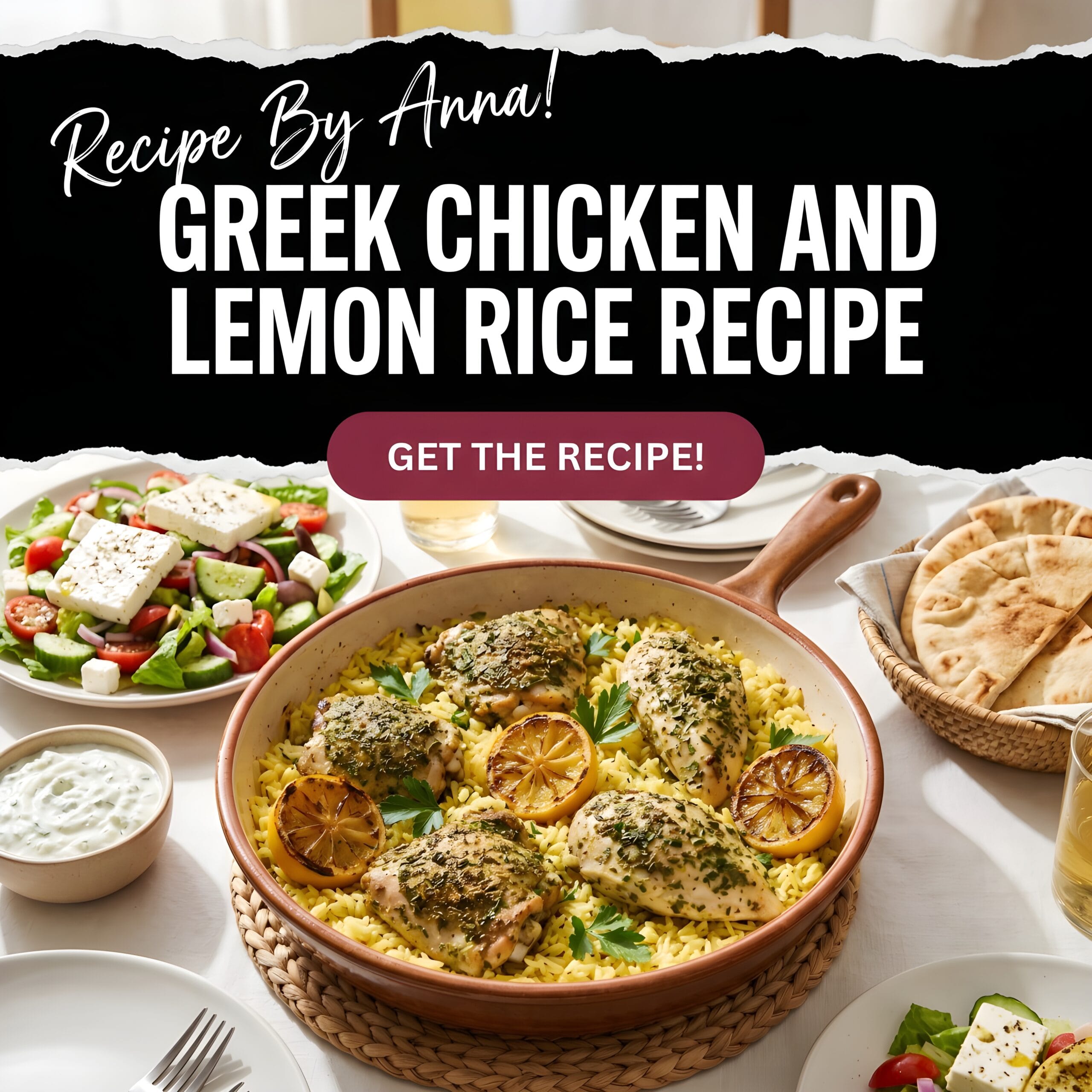 Greek Chicken and Lemon Rice Recipe