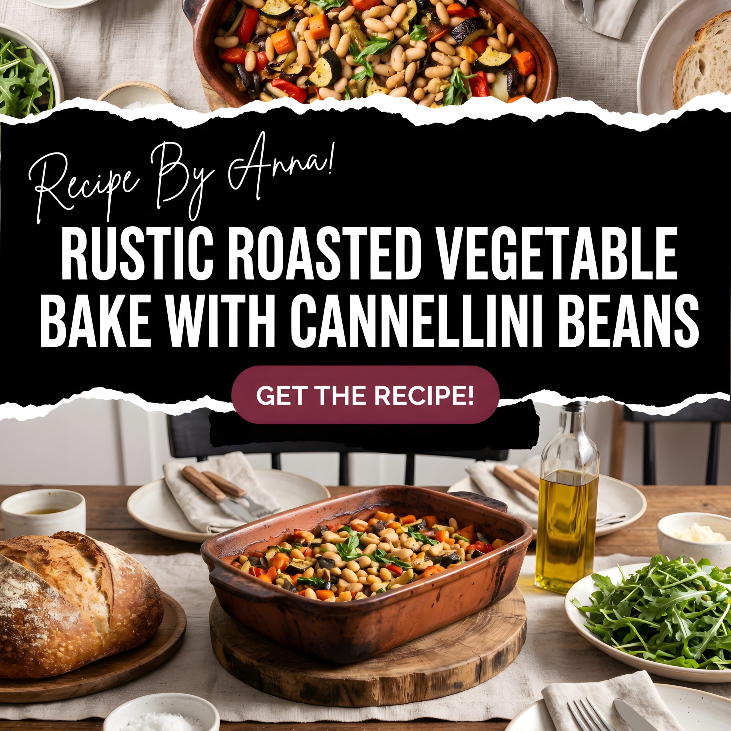 Rustic Roasted Vegetable Bake with Cannellini Beans