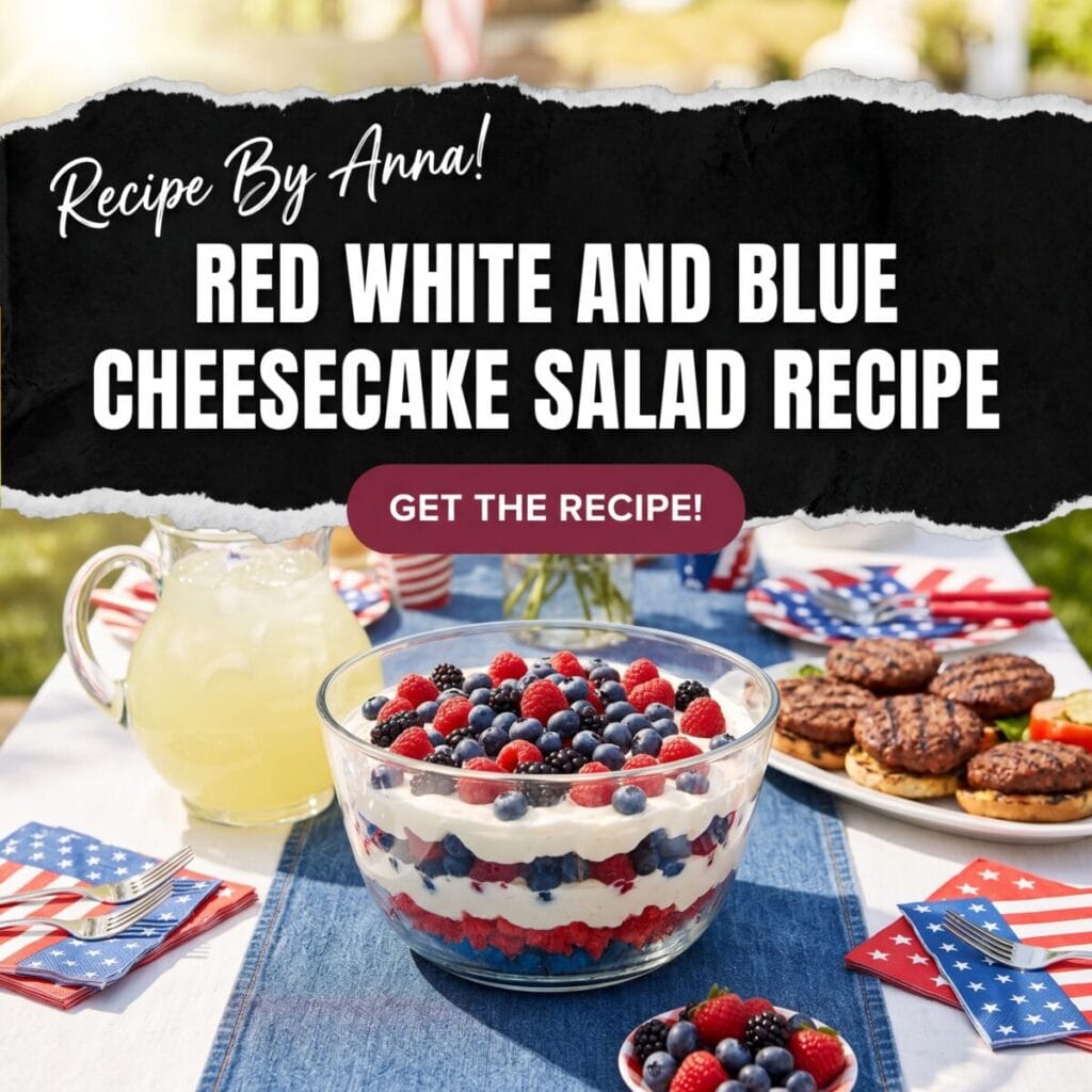 Red White and Blue Cheesecake Salad