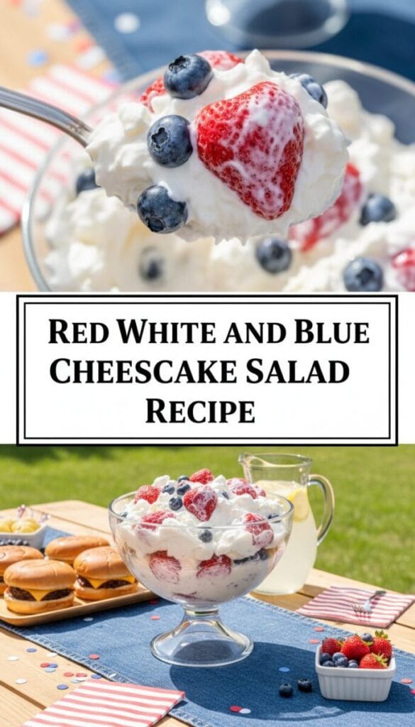 Red White and Blue Cheesecake Salad