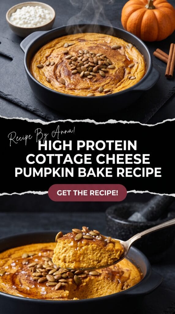 High Protein Cottage Cheese Pumpkin Bake Recipe