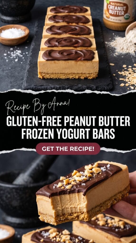 Gluten-Free Peanut Butter Frozen Yogurt Bars