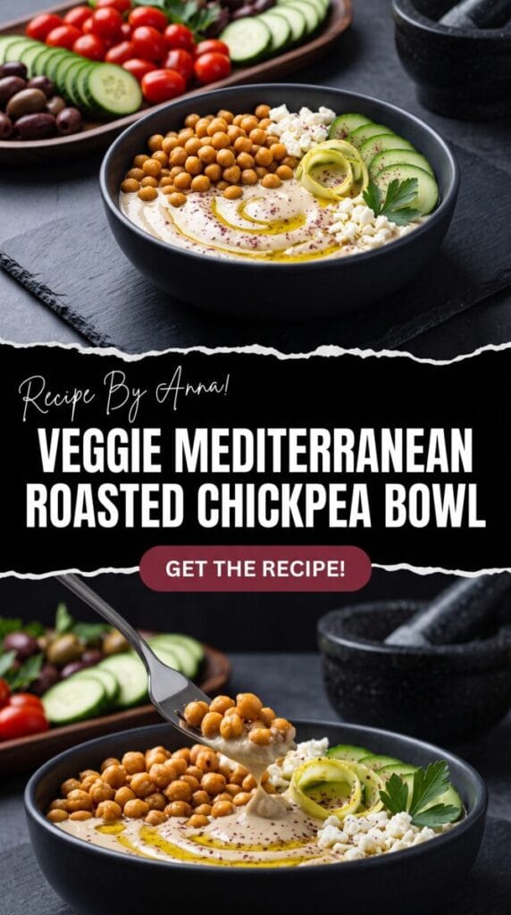 Veggie Mediterranean Roasted Chickpea Bowl