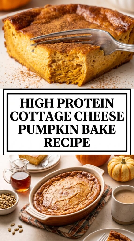 High Protein Cottage Cheese Pumpkin Bake Recipe
