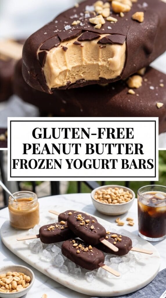 Gluten-Free Peanut Butter Frozen Yogurt Bars