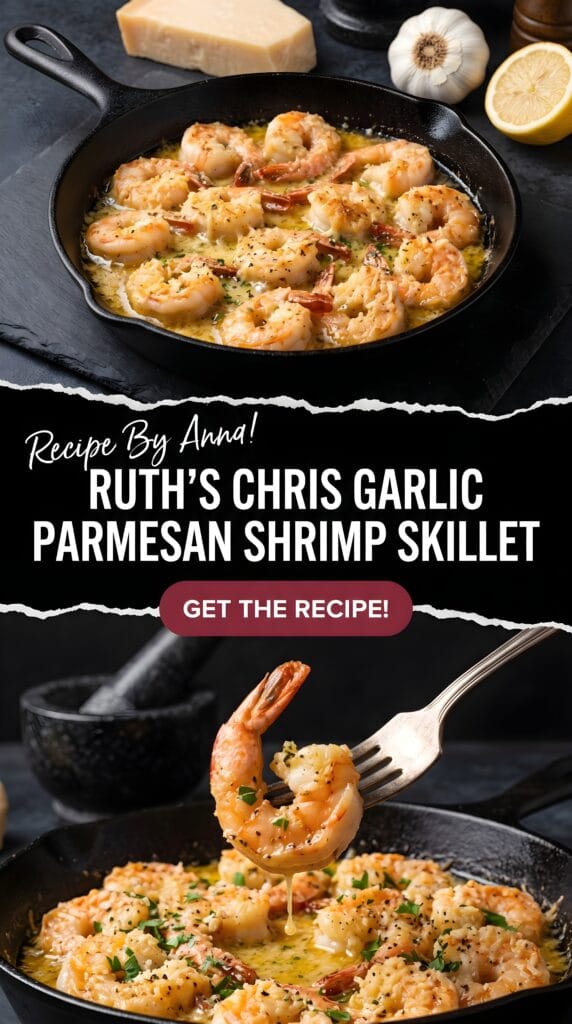 Ruth’s Chris Garlic Parmesan Shrimp Skillet