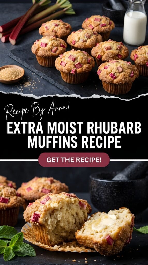 Extra Moist Rhubarb Muffins Recipe