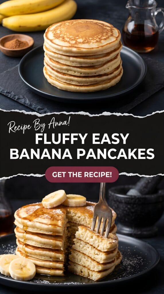 Fluffy Easy Banana Pancakes