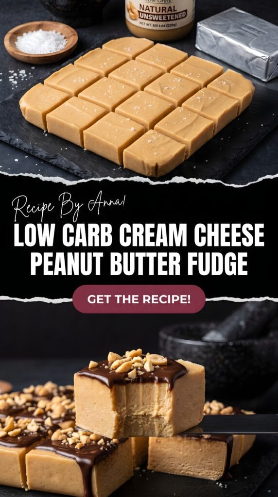 Low Carb Cream Cheese Peanut Butter Fudge