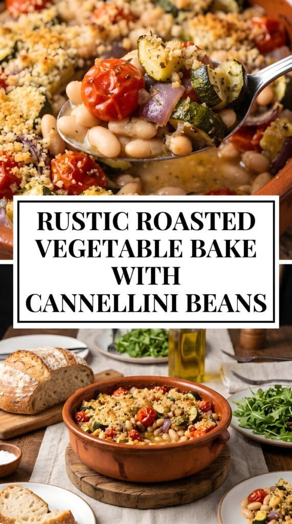 Rustic Roasted Vegetable Bake with Cannellini Beans