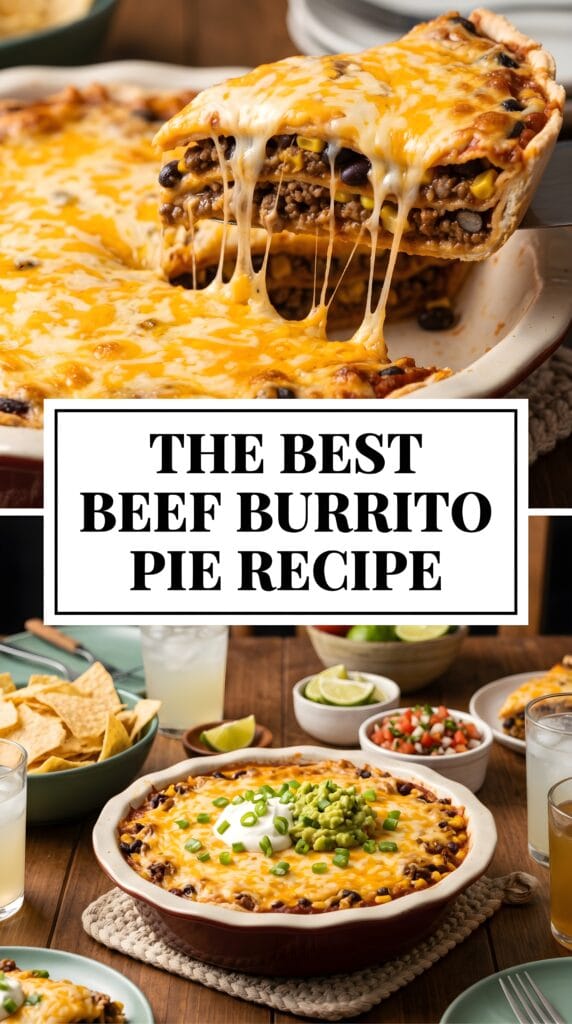 The Best Beef Burrito Pie
