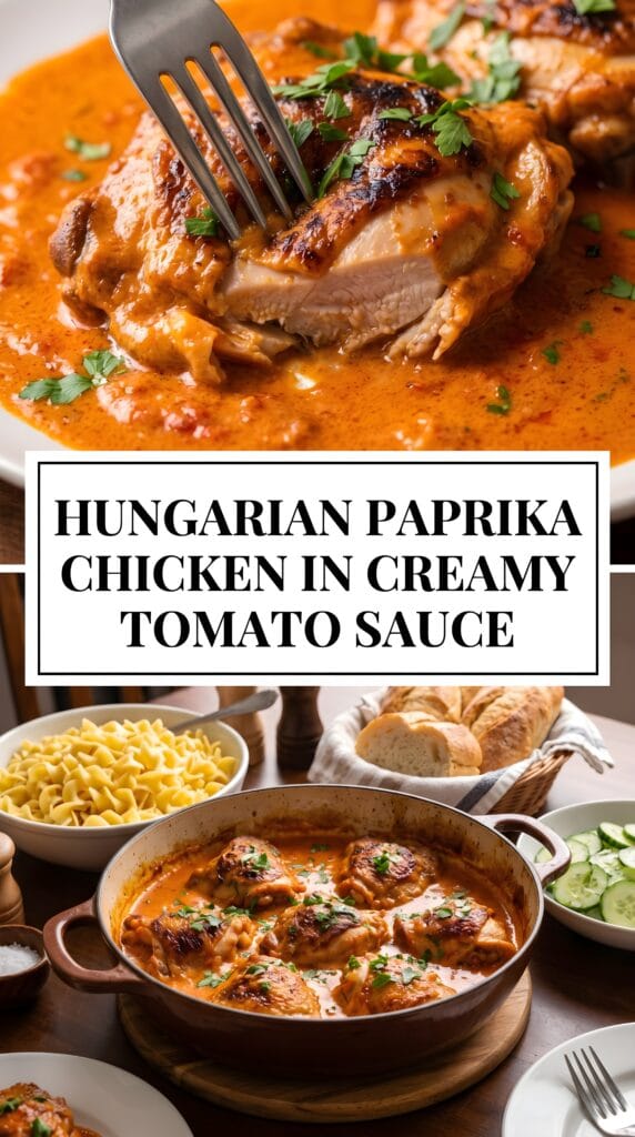 Hungarian Paprika Chicken in Creamy Tomato Sauce