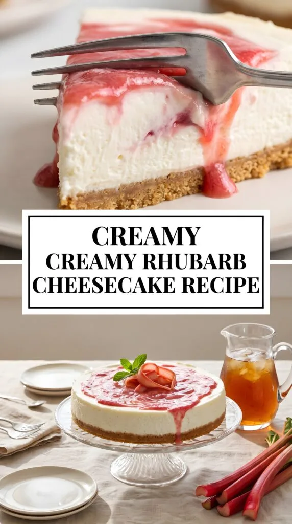 Creamy Rhubarb Cheesecake Recipe