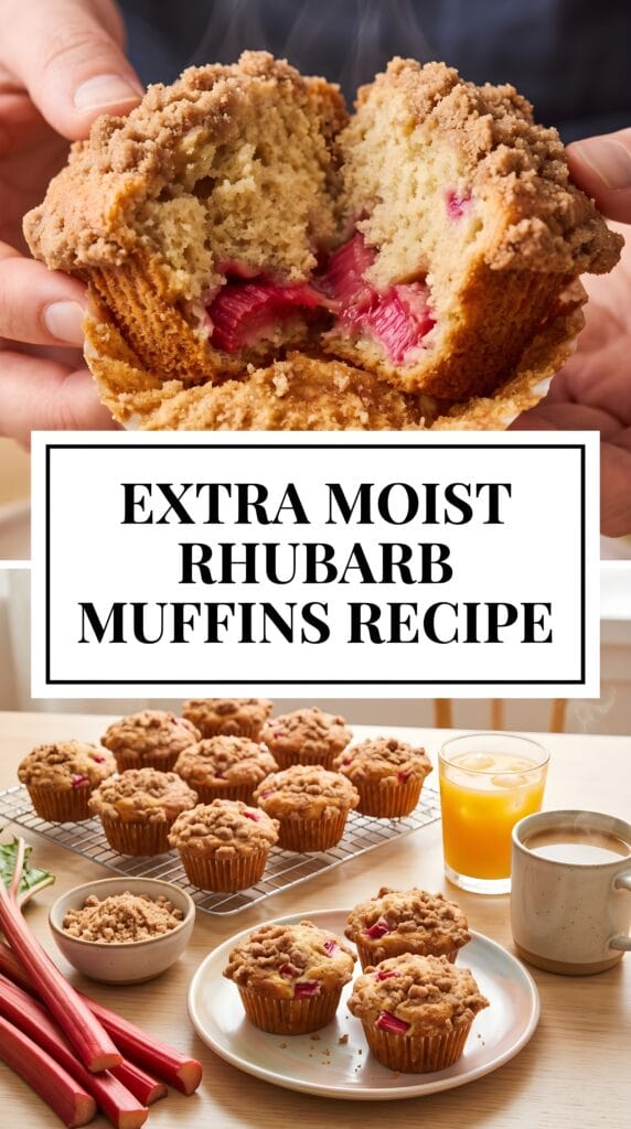 Extra Moist Rhubarb Muffins Recipe
