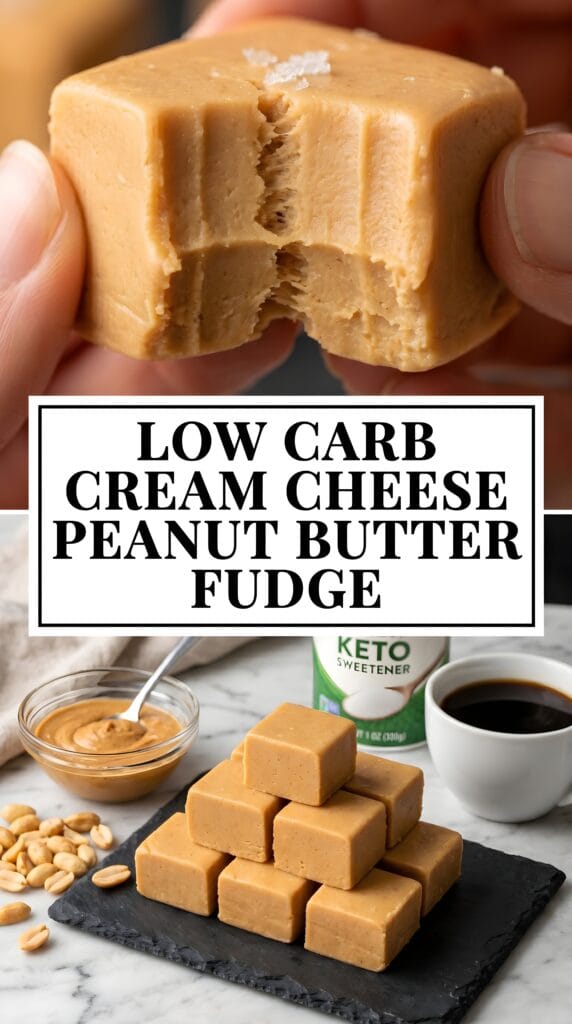 Low Carb Cream Cheese Peanut Butter Fudge
