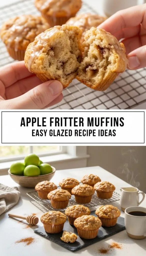 Apple Fritter Muffins Easy Glazed Recipe