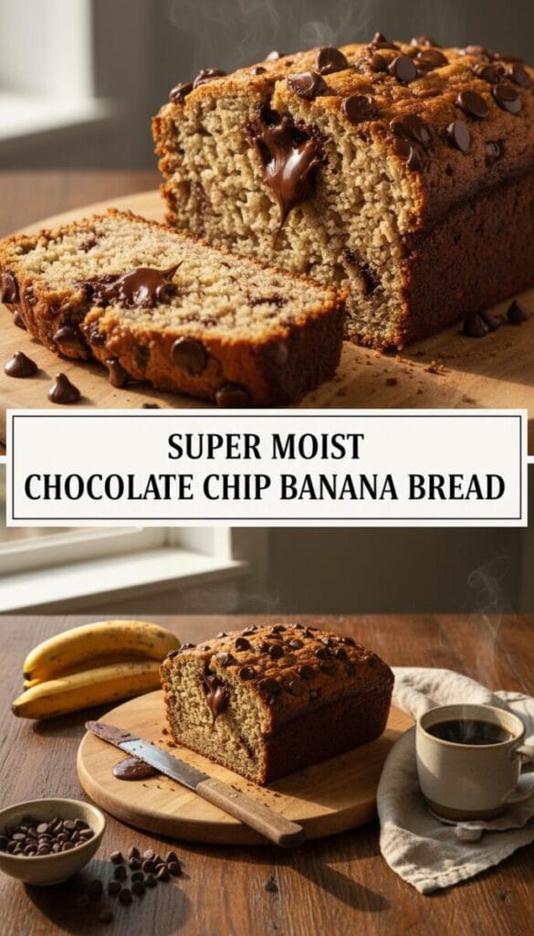 Super Moist Chocolate Chip Banana Bread