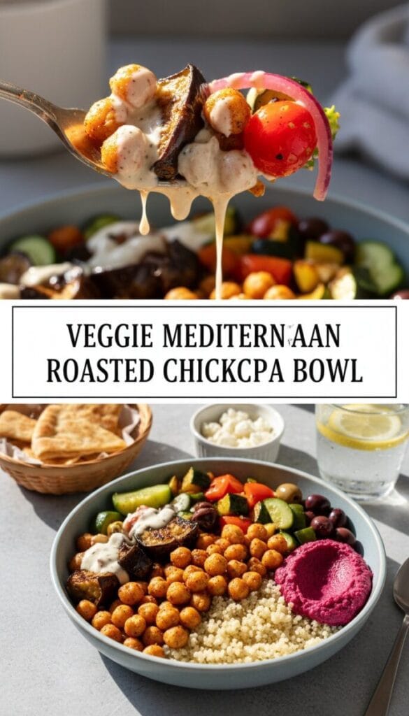 Veggie Mediterranean Roasted Chickpea Bowl