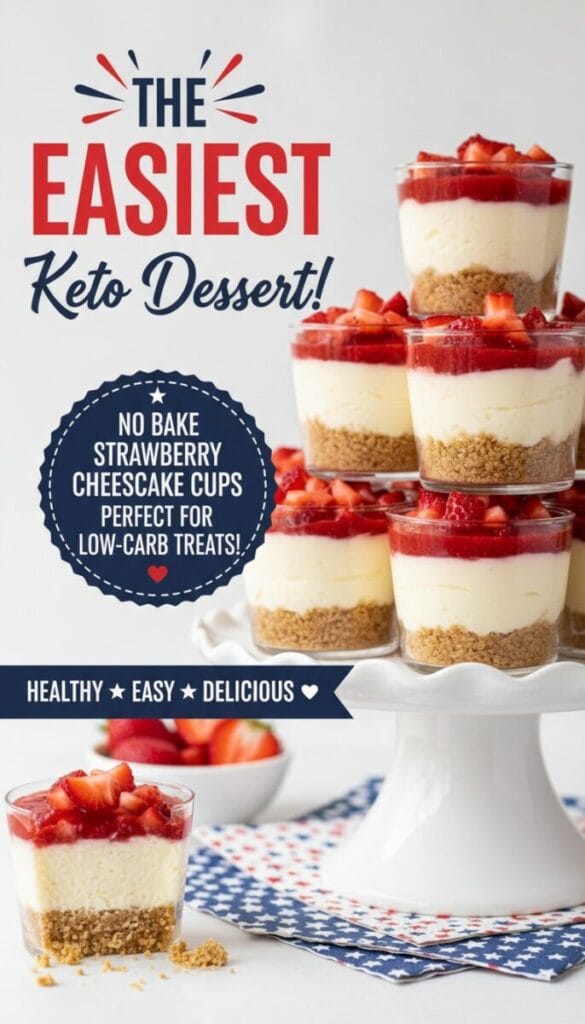 5 Red, White and Blue Keto Patriotic Desserts